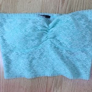 Sea foam green strapless bralette